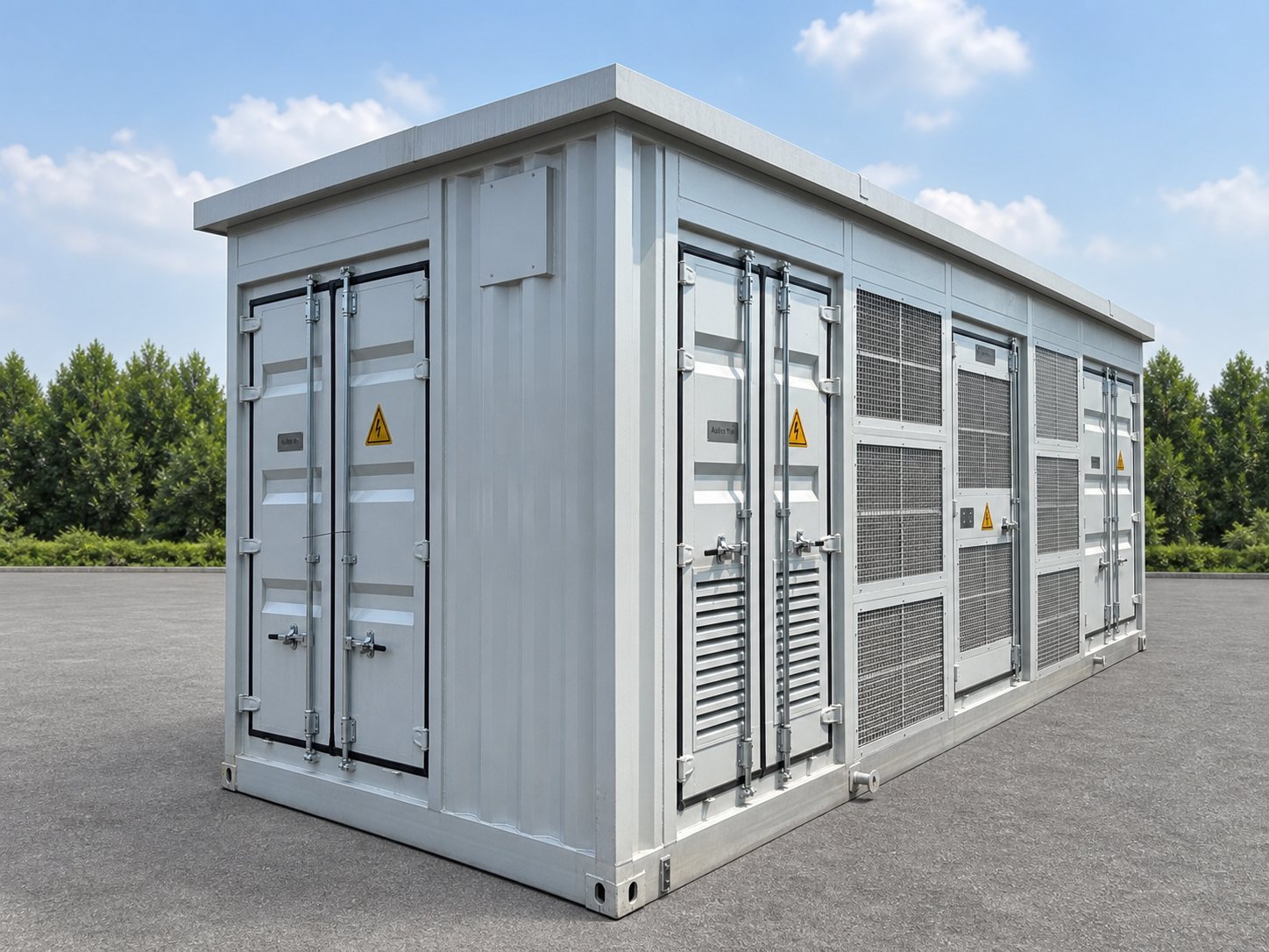 Poste électrique conteneurisé installé en extérieur